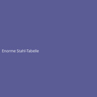 Enorme Stahl-Tabelle