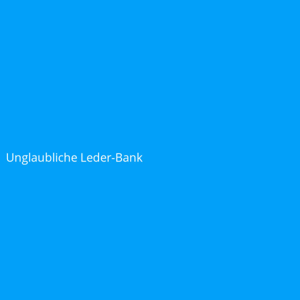 Unglaubliche Leder-Bank